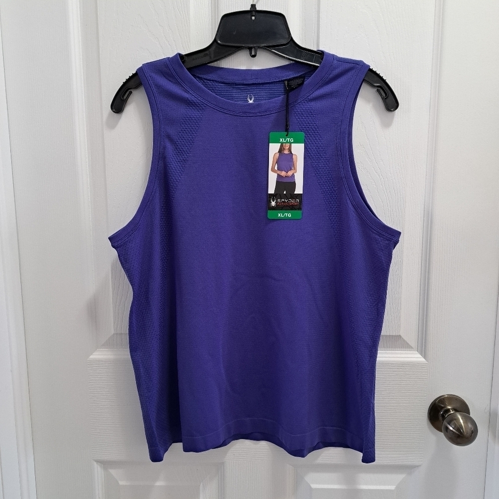 Spyder Purple Women's Tank Top Size XL Activewear Top Workout Casual NWT